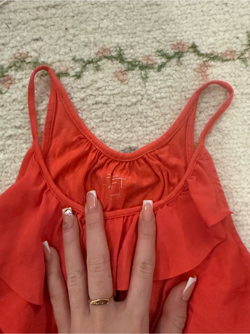 Red Ruffle Top - Picture 2 of 2